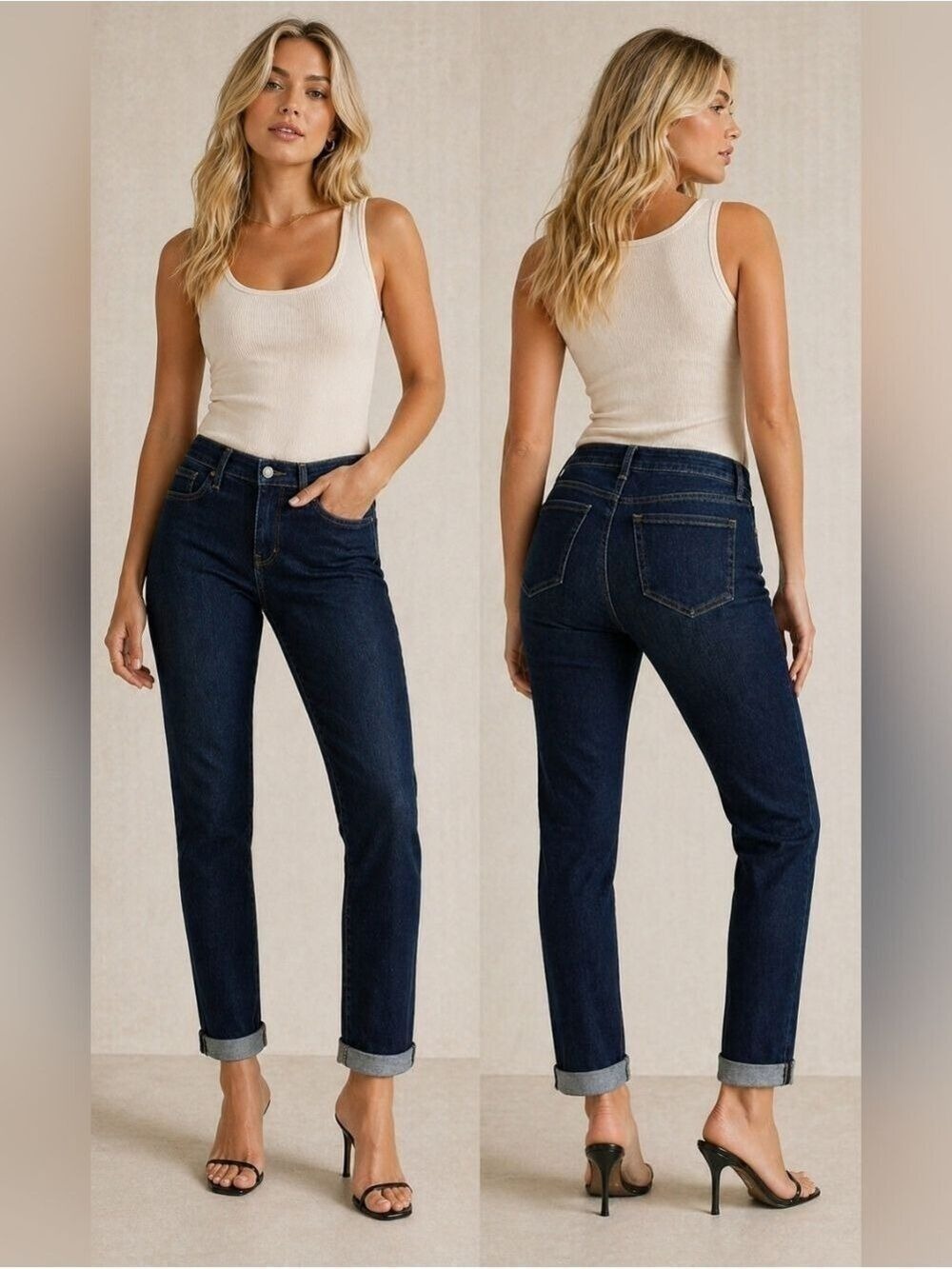 NYDJ Sheri Slim Ankle Jeans Dark Wash NWT Size 2 Lift Tuck - Picture 10 of 11